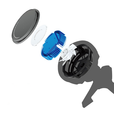 iQuick Magnetic Car Mount Charger with Cooling Semiconductor Radiator IC9 COOLGEAR 15W -Black